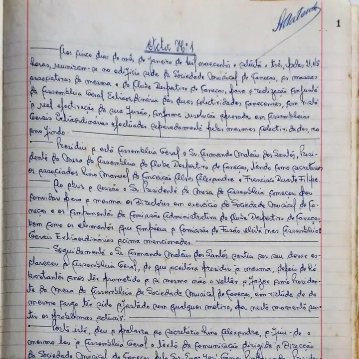 Acta da assembleia geral conjunta de 5 de janeiro de 1973